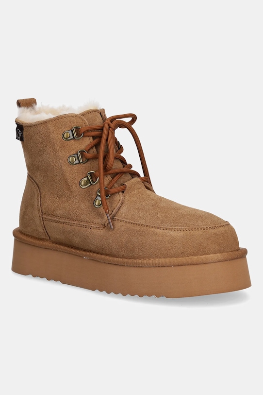 Answear.LAB śniegowce zamszowe ocieplane brązowy AW.25.1