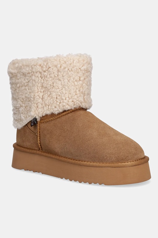 Answear.LAB śniegowce zamszowe brak zapięcia brązowy AW.25.12