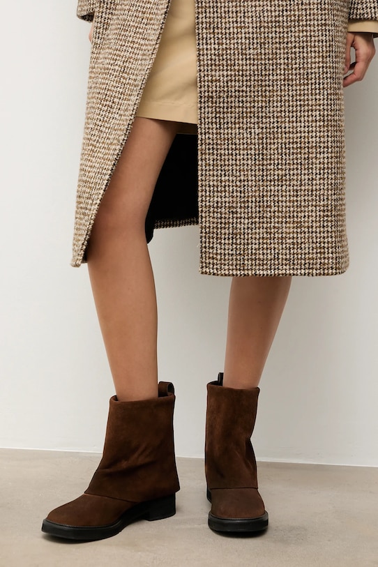 Answear.LAB cizme din piele intoarsa pana la 5 cm maro 844001