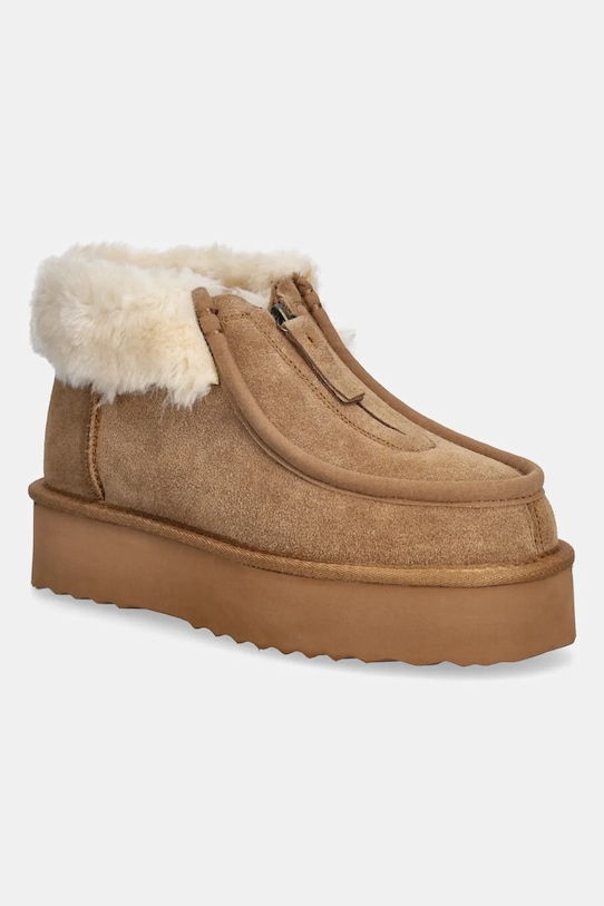 Answear.LAB śniegowce zamszowe na zamek brązowy TX-241010.cjk