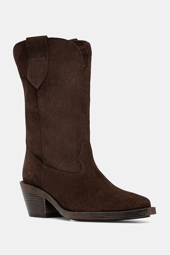 Answear.LAB botki zamszowe 5031-24 brązowy WA25