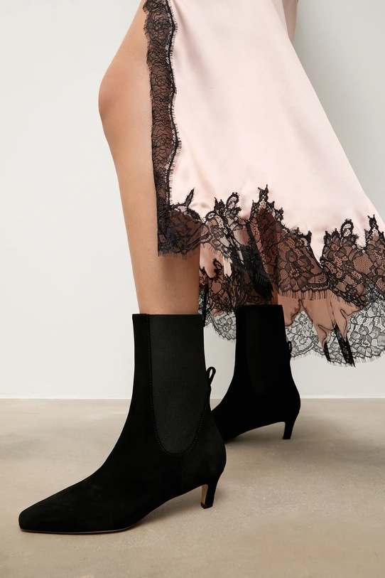 Answear.LAB botki zamszowe nieocieplane czarny 5094-01