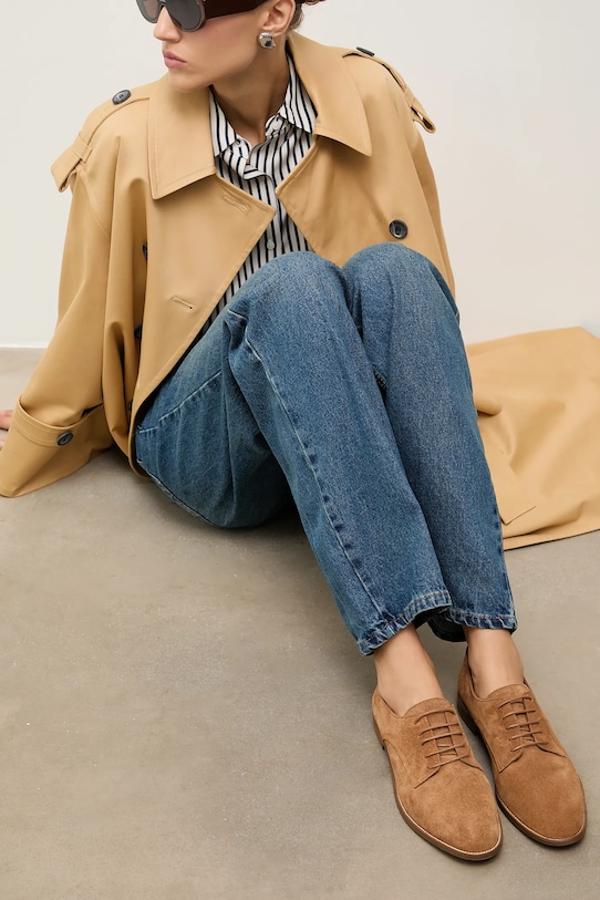 Answear.LAB pantofi de piele intoarsa piele întoarsă maro 4006-01