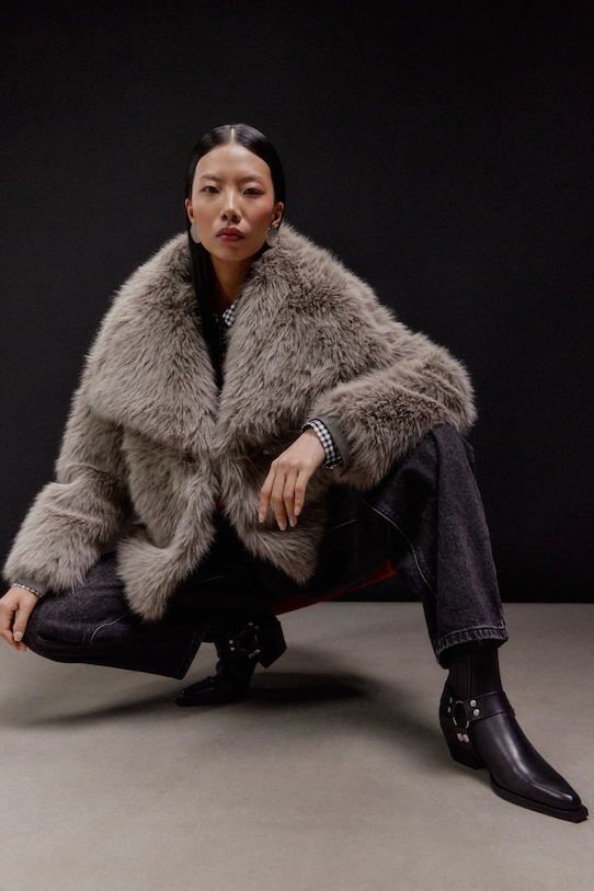 Answear.LAB sztyblety skórzane słupek czarny 24 FW 002