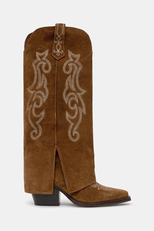 Answear.LAB kowbojki zamszowe 24 FW 185 brązowy WA25
