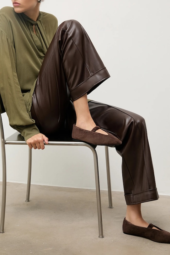 Answear.LAB baleriny zamszowe brązowy 3502-06