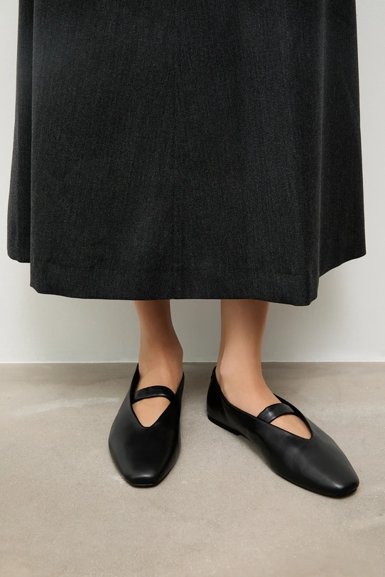 Шкіряні балетки Answear.LAB чорний 3502-06