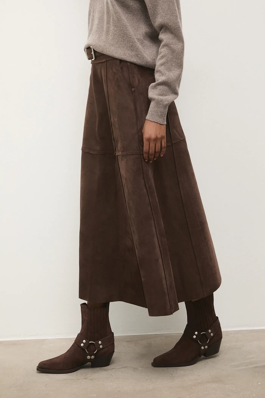 Answear.LAB sztyblety zamszowe słupek brązowy 24 FW 002.1