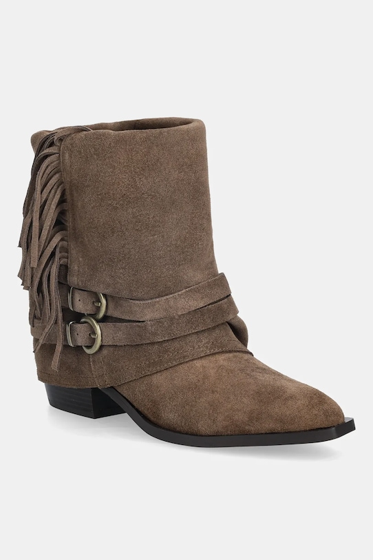 Answear.LAB botki zamszowe AN-XY25024-3188H-L brązowy WA25