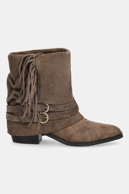 Obuwie Answear.LAB botki zamszowe AN-XY25024-3188H-L brązowy