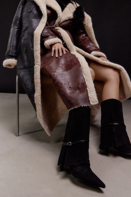 Answear.LAB botki zamszowe nieocieplane czarny AN-58629-621H-L