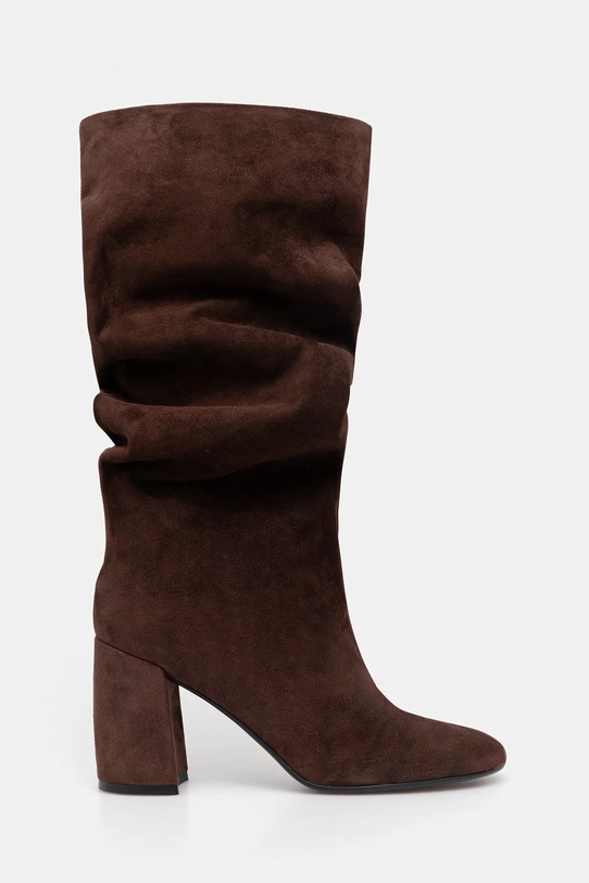 Obuwie Answear.LAB kozaki zamszowe LT1896-1602-2 brązowy