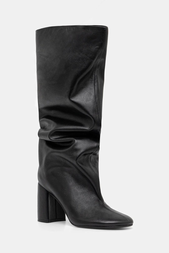 Answear.LAB kozaki skórzane słupek czarny LT1896-1602-3