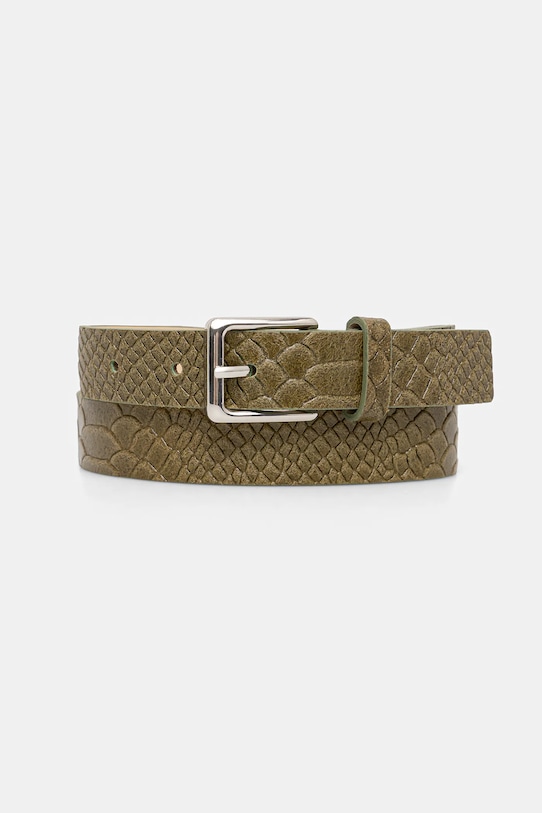 Answear Lab curea de piele verde C-103.hak