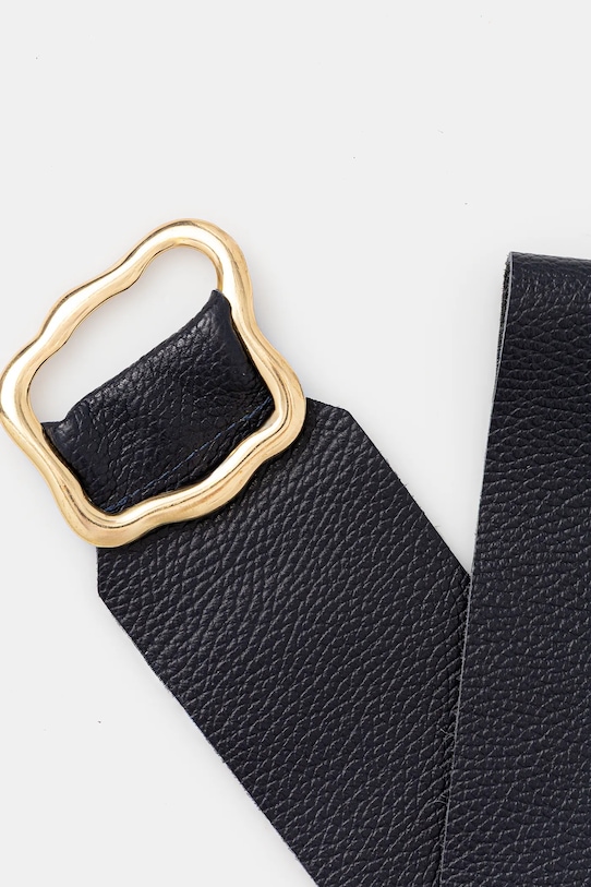 Kožený pásek Answear.LAB C-011.hak námořnická modř WA25