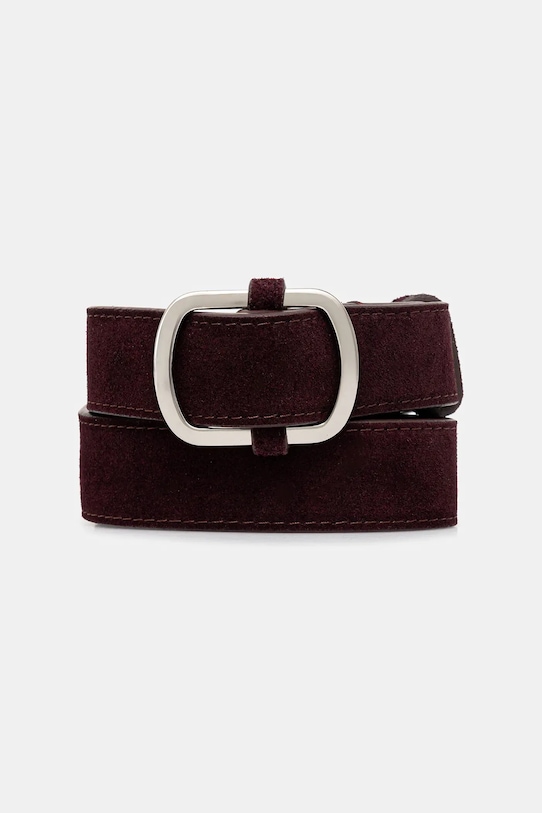 Answear.LAB pasek zamszowy bordowy DJ5.CMS