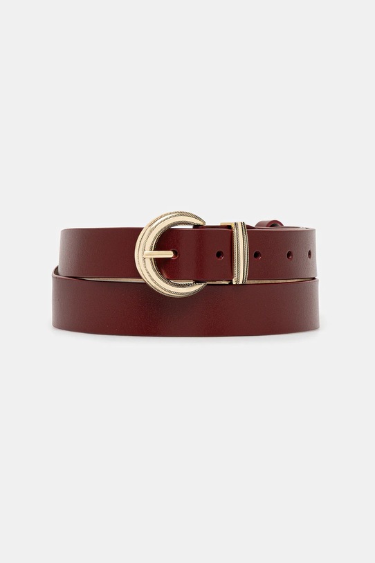 Answear.LAB curea de piele burgundia LD-2057.hak
