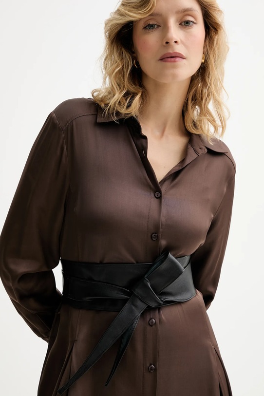 Δερμάτινη ζώνη Answear.LAB μαύρο P1455.hak