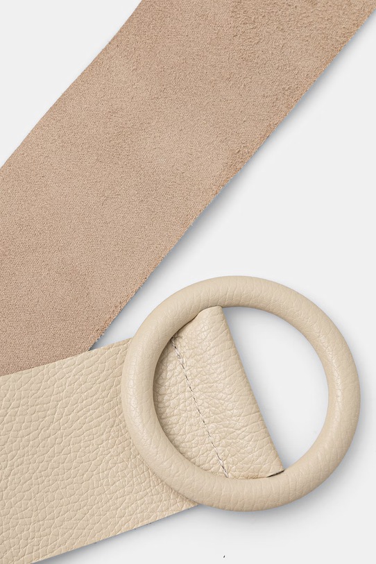 Akcesoria Answear.LAB szeroki pasek damski skórzany WA25-PAD046 beżowy