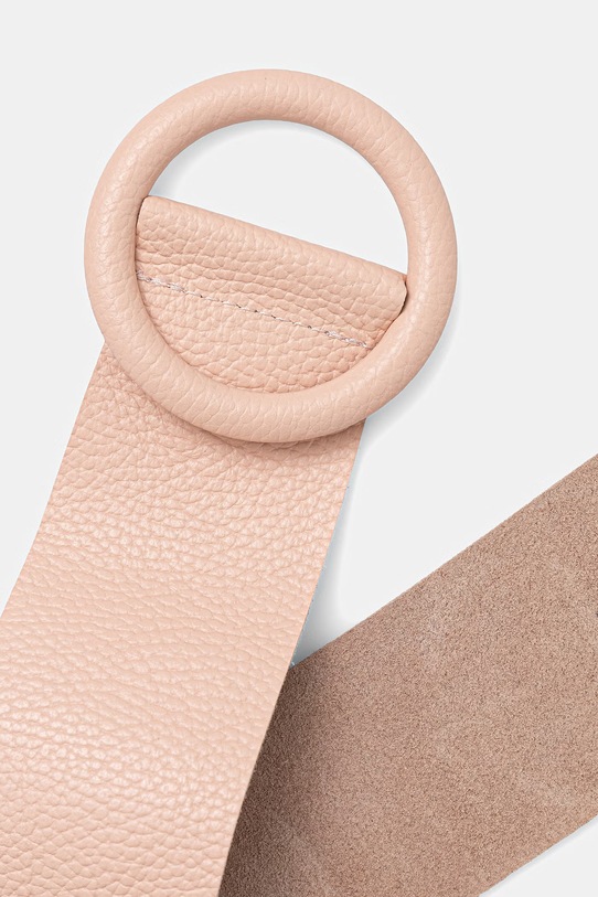 Answear.LAB szeroki pasek damski skórzany WA25-PAD046 różowy WA00