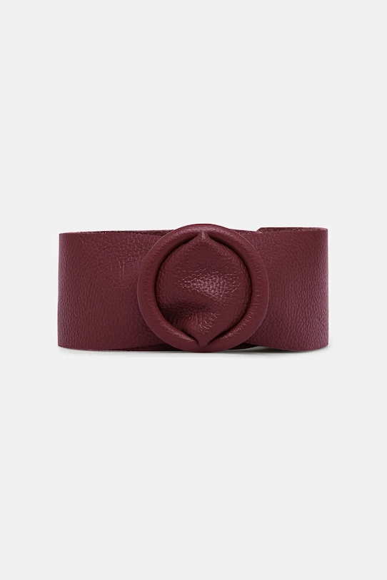 Answear.LAB curea de piele 912.hak burgundia WA25
