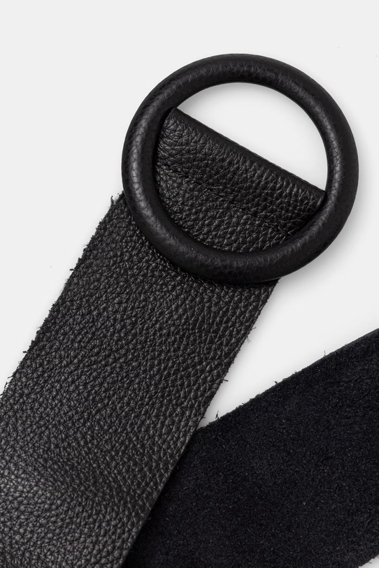 Answear.LAB szeroki pasek damski skórzany WA25-PAD046 czarny WA00