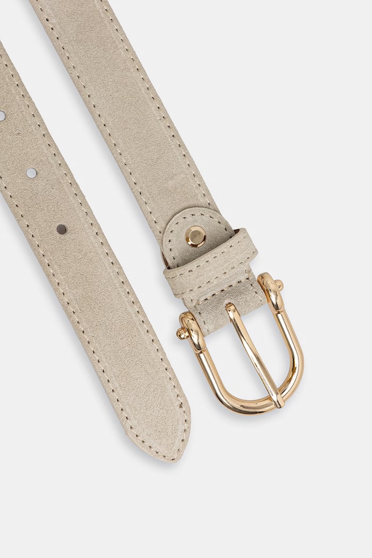 Answear.LAB pasek damski zamszowy WA25-PAD057 beżowy WA00