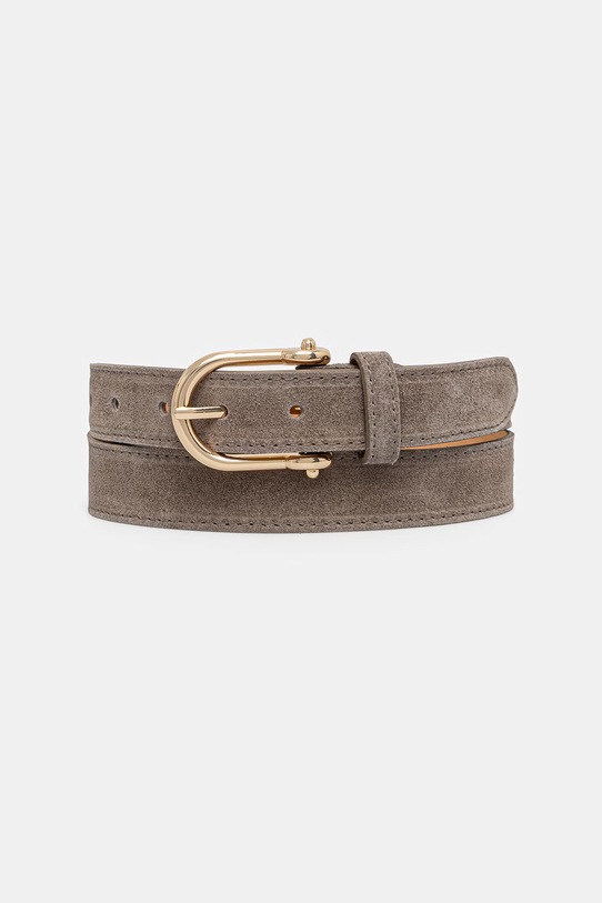 Answear.LAB pasek damski zamszowy brązowy WA25-PAD057