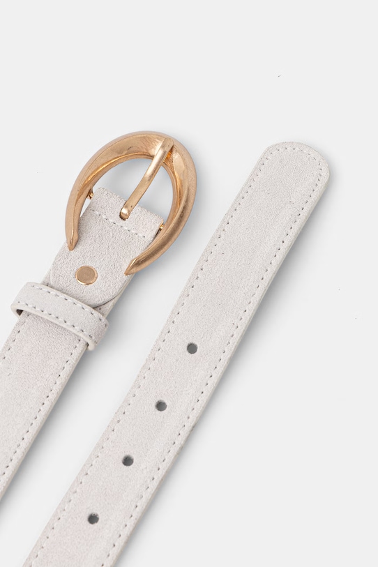 Answear.LAB pasek damski zamszowy WA25-PAD059 biały WA00