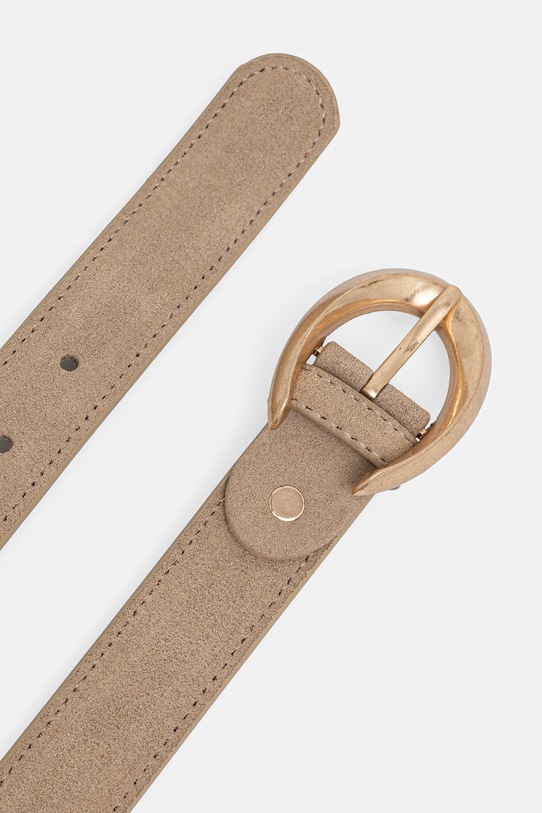 Answear.LAB pasek damski zamszowy WA25-PAD059 beżowy WA00