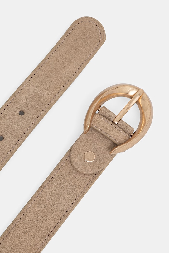 Answear.LAB pasek damski zamszowy WA25-PAD059 beżowy WA00