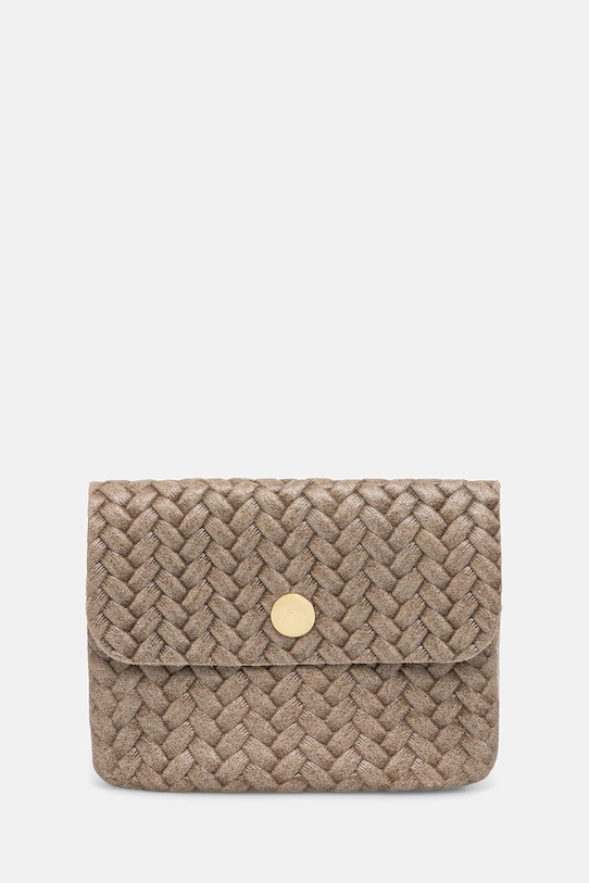 Answear.LAB portofel de piele piele bej M035.plecione.hak