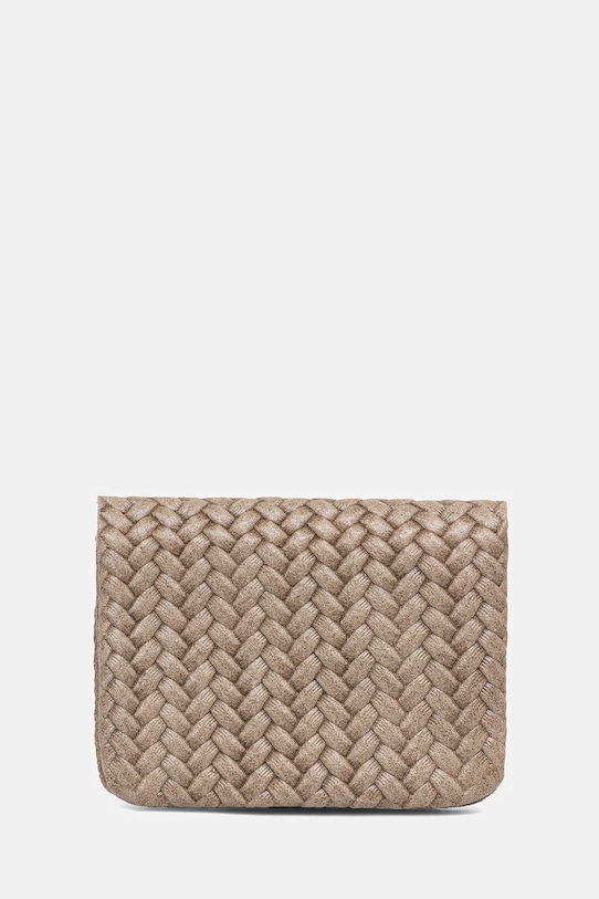 Answear.LAB portofel de piele M035.plecione.hak bej WA25