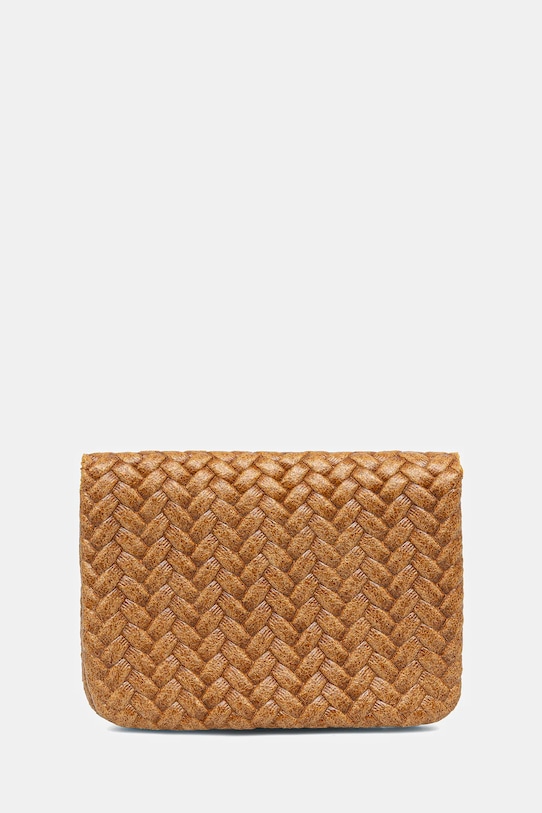 Answear.LAB portofel de piele M035.plecione.hak maro WA25