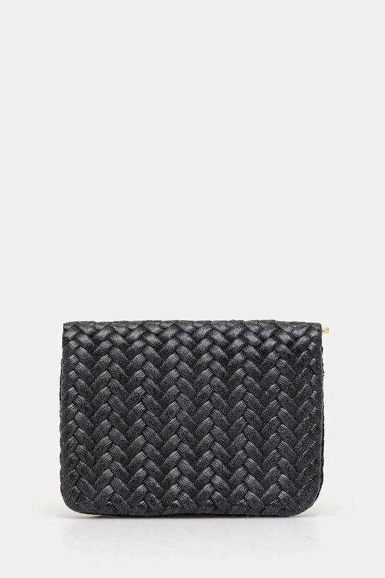 Answear.LAB portofel de piele M035.plecione.hak negru WA25