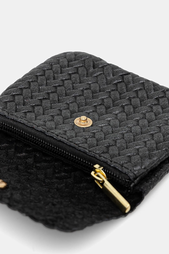 Accesorii Answear.LAB portofel de piele M035.plecione.hak negru