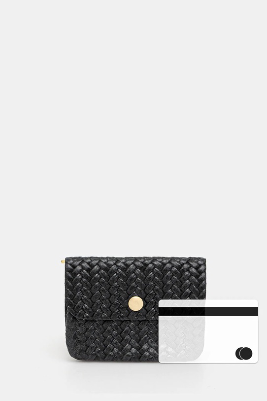 Answear.LAB portofel de piele negru M035.plecione.hak