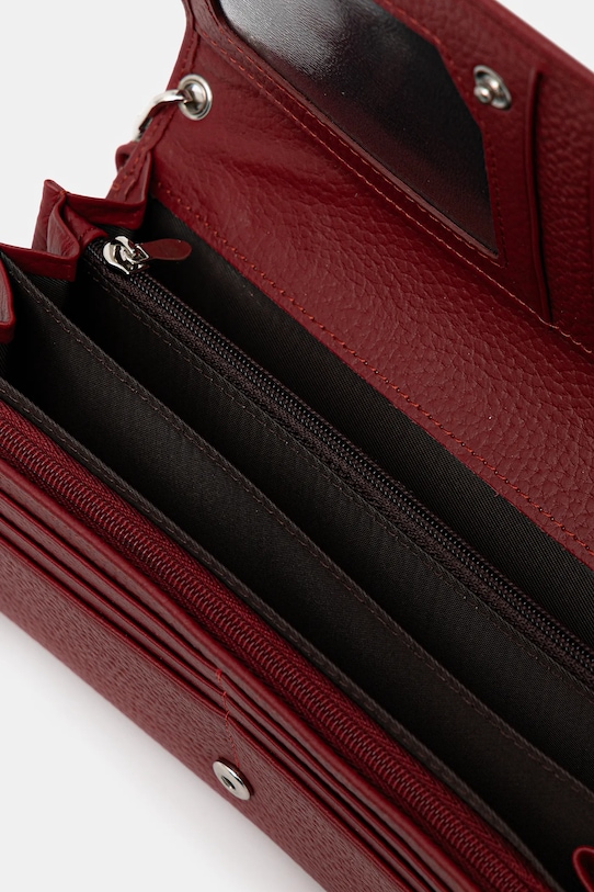 Akcesoria Answear.LAB portfel skórzany FD1-4A.CMS czerwony