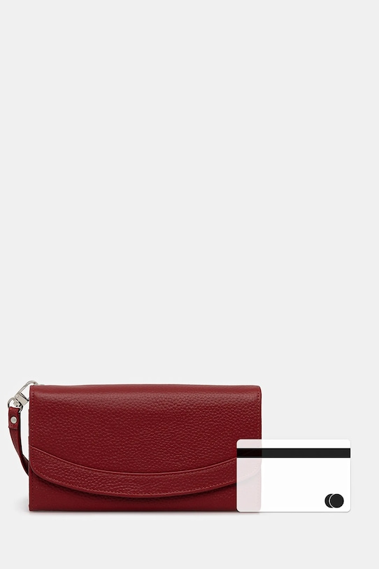 Answear.LAB portfel skórzany FD1-4A.CMS czerwony