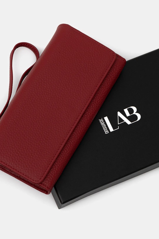 Answear.LAB portfel skórzany czerwony FD-1A.CMS