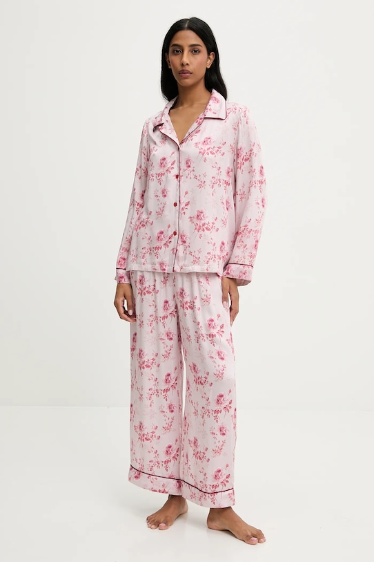 Answear Lab piżama tkanina różowy 650.cjk