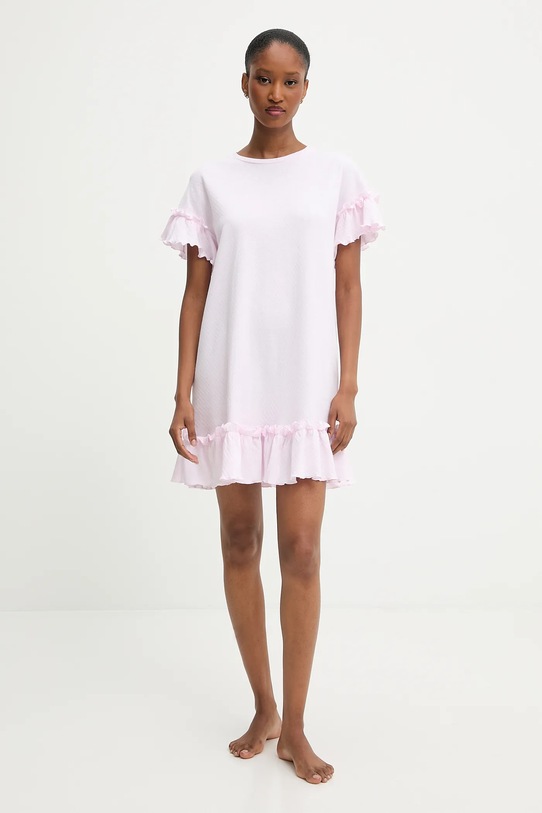 Answear.LAB koszula nocna bawełniana WA25-PJD015 różowy WS26