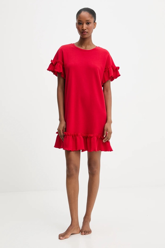 Answear.LAB koszula nocna bawełniana WA25-PJD015 czerwony WS26