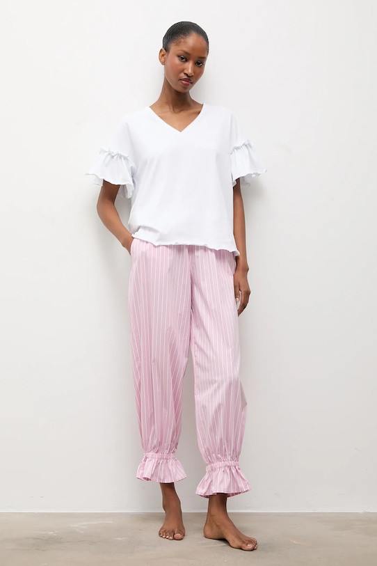 Answear.LAB piżama wzorzyste różowy WA25-PJD018