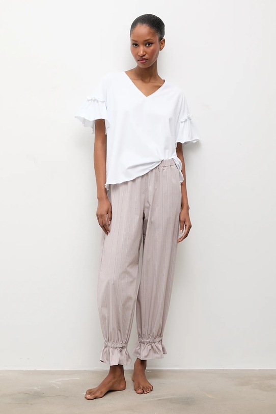 Answear.LAB piżama wzorzyste beżowy WA25-PJD018