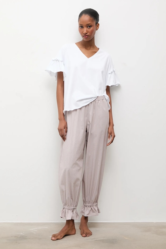 Answear.LAB piżama wzorzyste beżowy WA25-PJD018