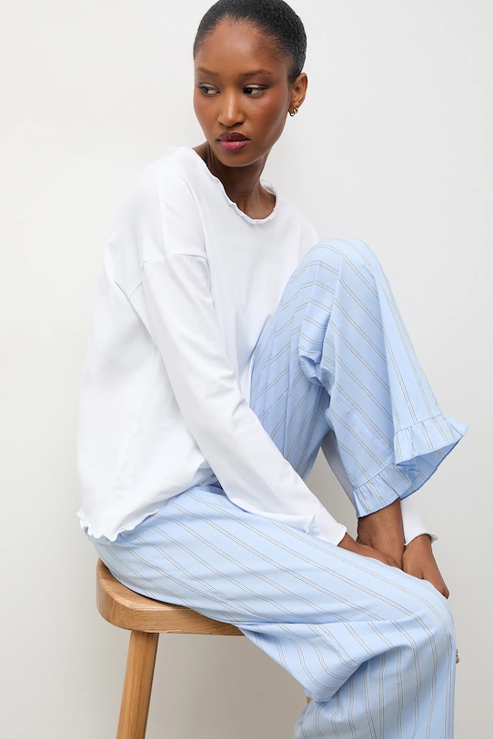 Answear.LAB pijama uni albastru WA25-PJD019