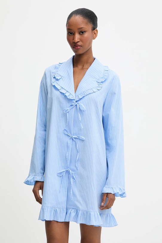 Answear.LAB koszula nocna WA25-PJD021 niebieski WS26