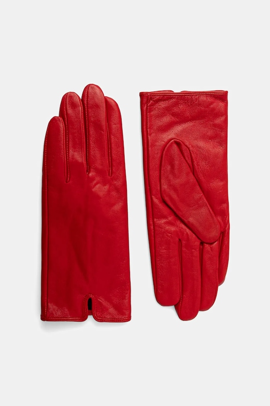Kožne rukavice Answear.LAB bez uzorka crvena plain glove 2