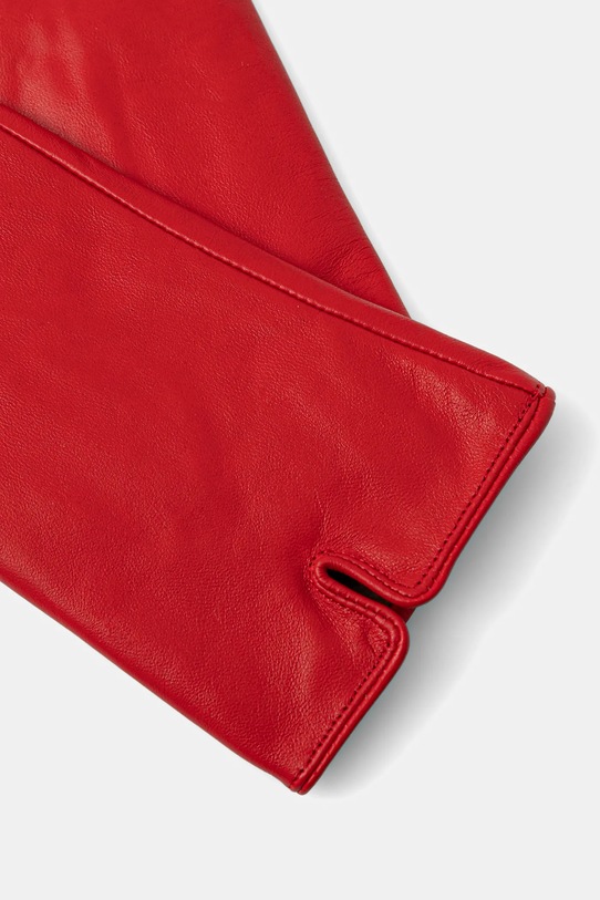 Answear.LAB rękawiczki skórzane plain glove 2 czerwony WA25